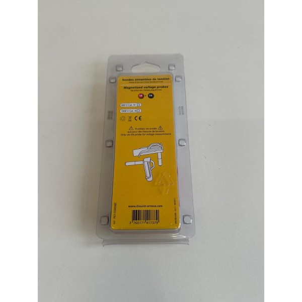 Chauvin Arnoux P01103058z magnetic leads red/black Cat III 1000V